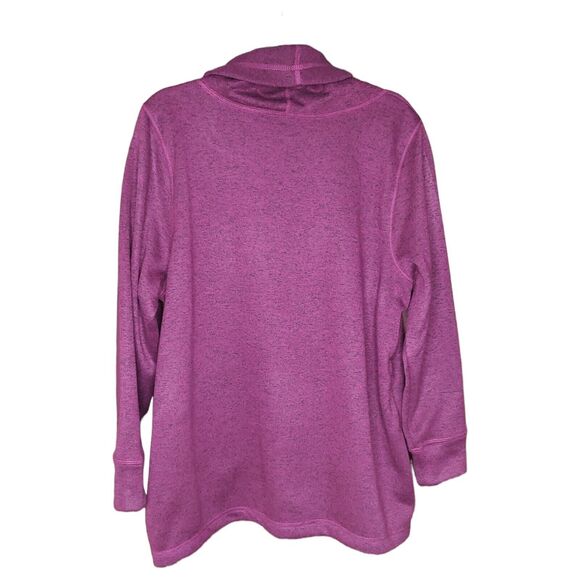 NEW Ideology Sz 2X Cowl Neck Pullover Cozy Fleece Women's Sweater Plum Caspia - Picture 2 of 6